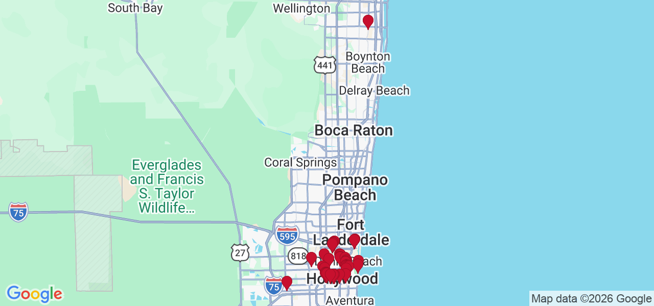 Map of where space is available in Hollywood