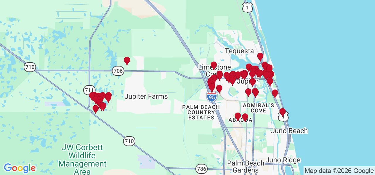 Map of where space is available in Jupiter