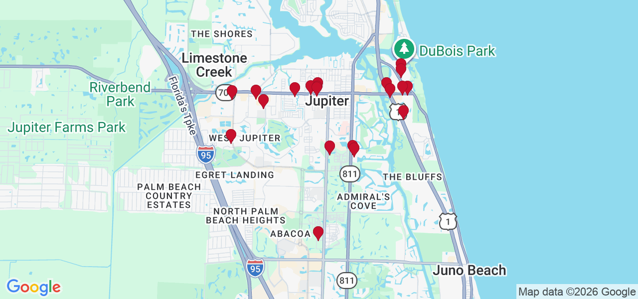 Map of where space is available in Jupiter