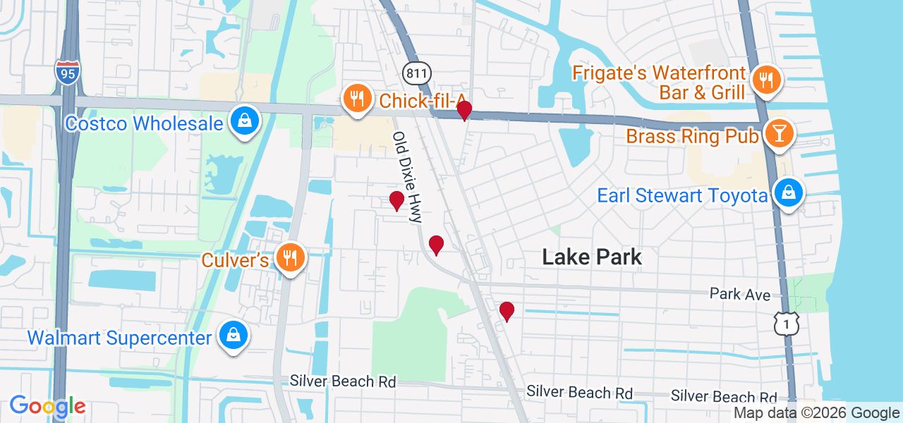 Map of where space is available in Lake Park