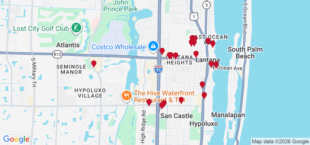 Map of where space is available in Lantana