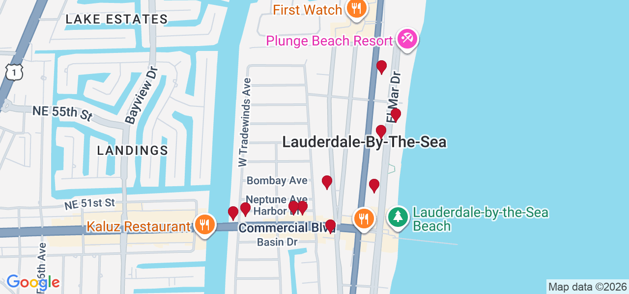 Map of where space is available in Lauderdale-by-the-Sea
