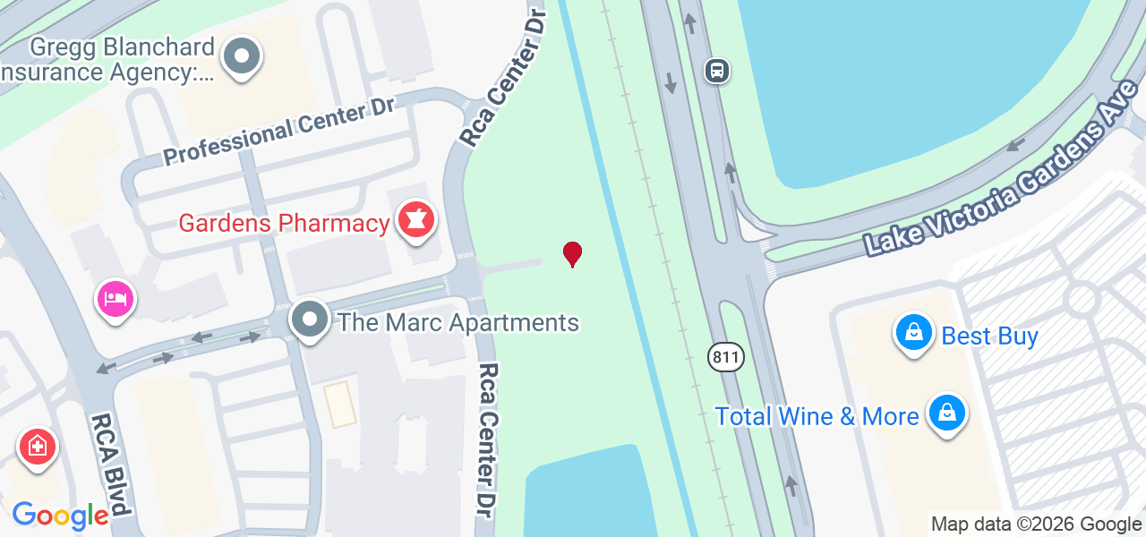 Map of where space is available in Palm Beach Gardens