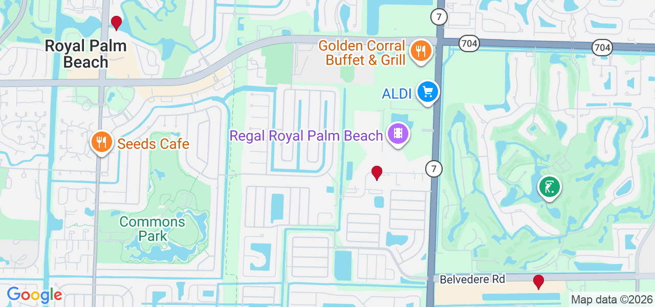 Map of where space is available in Royal Palm Beach