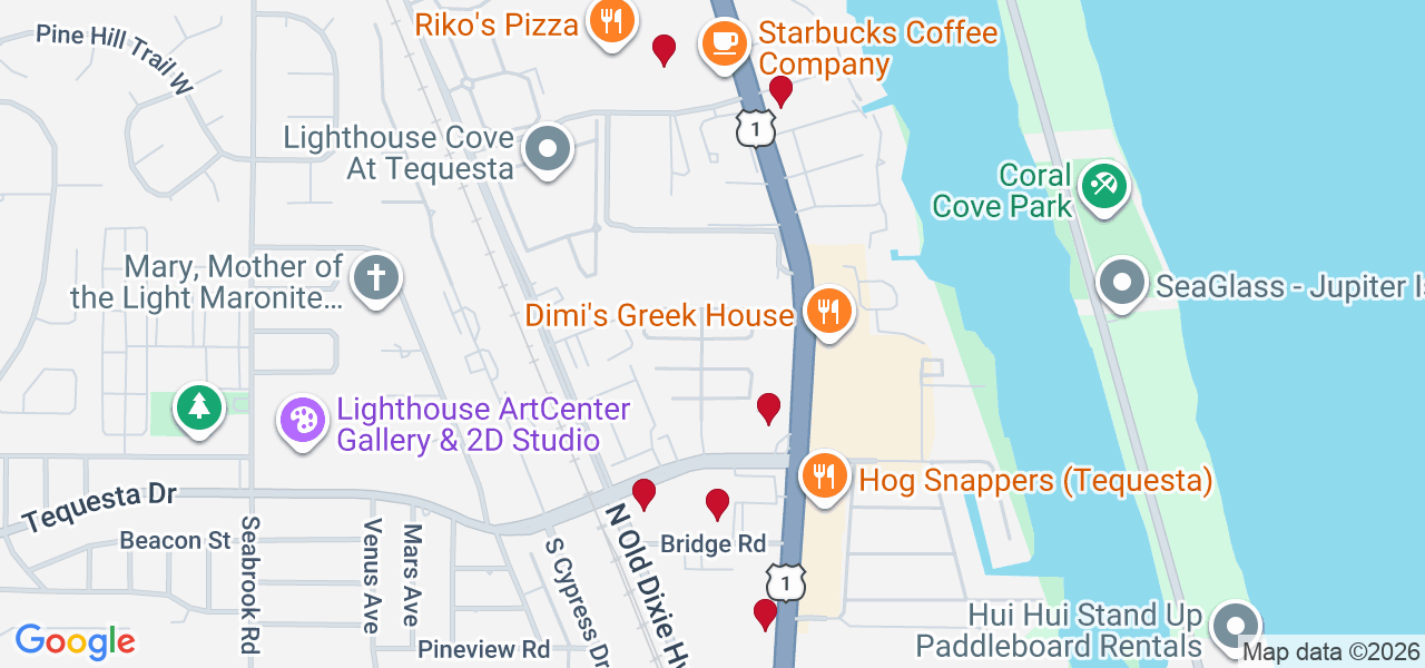 Map of where space is available in Tequesta