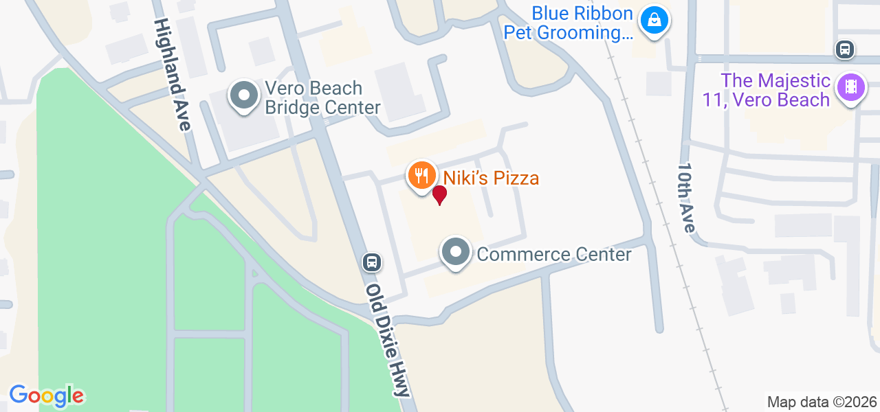 Map of where space is available in Vero Beach