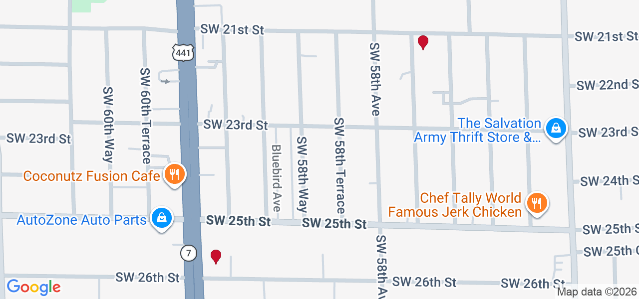 Map of where space is available in West Park